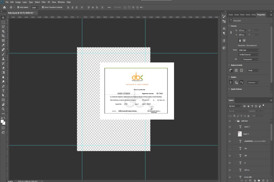 Modèle Word et PDF de certificat de bonne réputation du Kenya template Modèle Word et PDF de certificat de bonne réputation du Kenya template